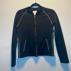 Ann Taylor LOFT Medium cotton/spandex black and white light jacket.